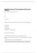 NASM Final Exam CPT Prep Questions With Correct Answers 