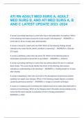 ATI RN ADULT MED SURG A, ADULT MED SURG B, AND ATI MED SURG A, B AND C LATEST UPDATE 2023 -2024