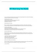 ATI Med-Surg Test Banks(135 Q & A) (Newest, 2023-2024)