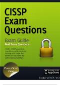 Cissp Exam Prep Questions Answers Real Exam Questions & Answers Graded A +
