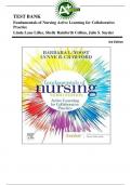 Test Bank - Fundamentals of Nursing: Active Learning for Collaborative Practice, 3rd Edition (Yoost, 2023), Chapter 1-42| With Complete Solutions