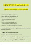 EVOC MPTC Exam Study Guide Questions and Answers (2023 - 2024) (Verified by Expert)