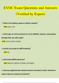 EVOC Exam Questions and Answers (2023 - 2024) (Verified by Expert)