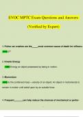 EVOC MPTC Exam Questions and Answers (2023 - 2024) (Verified by Expert)