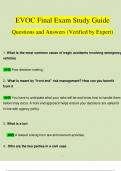 EVOC Final Exam Study Guide Questions and Answers (2023 - 2024) (Verified by Expert)