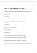 WGU C700 network security Questions With Correct Answers