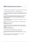 MSSC Quality post test Questions & Answers 2023 ( A+ GRADED 100% VERIFIED)