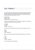 CLA - Chapter 2 Questions & Answers 2023 ( A+ GRADED 100% VERIFIED)