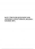 WGU C790 FINAL EXAM PRACTICE QUESTIONS AND ANSWERS | LATEST UPDATE 2023/2024 