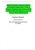 A PACKAGE DEAL FOR SOLUTION MANUAL AND CASE SOLUTION  CORPORATE FINANCE 11TH EDITION STEPHEN ROSS ALL BUNDLED TOGETHER 100% COMPLETE