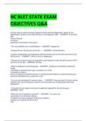 NC BLET STATE EXAM  OBJECTIVES Q&A