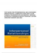 Test Bank For Interpersonal Relationships 6th Edition, Professional Communication Skills For Nurses By Elizabeth C. Arnold & Kathleen Boggs | TEST BANK FOR INTERPERSONAL RELATIONSHIPS FOR PROFESSIONAL COMMUNICATION SKILLS FOR NURSING 8th EDITION AND TEST 