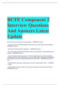 RCFE Component 2  Interview Questions  And Answers Latest  Update