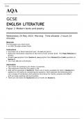AQA GCSE ENGLISH LITERATURE Paper 2 JUNE 2023 QUESTION PAPER: Modern texts and poetry