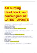 ATI nursing  Head, Neck, and  neurological ATI LATEST UPDATE