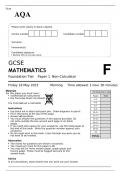 AQA GCSE MATHEMATICS Foundation Tier Paper 1 Non-Calculator QUESTIONS SOLVED 2023