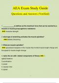 AEA Exam Study Guide 2023 Questions and Answers (Verified by Expert)