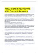NR228 Exam Questions with Correct Answers 