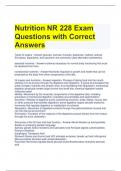 Bundle For NR228 Exam Questions and Answers All Correct