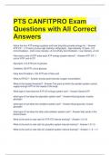 PTS CANFITPRO Exam Questions with All Correct Answers 