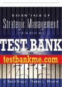 Test Bank For Essentials of Strategic Management 5th Edition All Chapters - 9780137546541