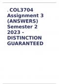 COL3704 Assignment 3 (ANSWERS) Semester 2 2023 - DISTINCTION GUARANTEED