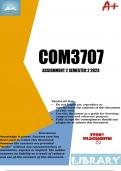 COM3707 Assignment 2 (DETAILED ANSWERS) Semester 2 2023 