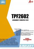 TPF2602 Assignment 2 (DETAILED ANSWERS) Semester 2 2023