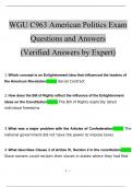 WGU C963 American Politics Exam Questions and Answers 2023 100% Correct Verified Answers