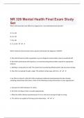 NR 326 Mental Health Final Exam Study Set With 100 Questions And Answers