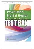 Psychiatric Mental Health Nursing 7th Edition, Sheila l,. Videbeck Test Bank