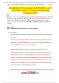 Straighterline Microbiology Lab BIO250L Lab 7 Microbial Genetics & Genetic Engineering Worksheet 2023