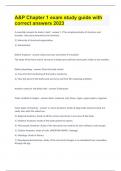 A&P Chapter 1 exam study guide with correct answers 2023/24