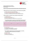 ACLS Exam Version B questions and answers 2023/24 latest 100%CORRECT