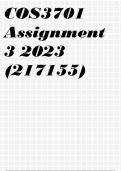 COS3701 Assignment 3 2023