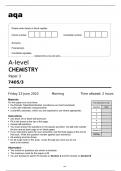 Aqa A-level Chemistry 7405-3 Question Paper June2023.