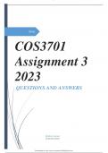 COS3701 Assignment 3 2023