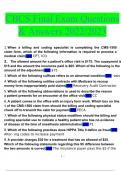 NHA CBCS Final Exam Questions and Answers