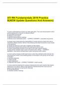 ATI RN Fundamentals 2019 Practice  B(NEW Update Questions And Answers)