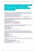 Med Surg Exam 3 2023-2024 Latest Updated  Version with All Questions and 100%  Correct Answers/ Med Surg 3 HESI Exam  New Actual Exam