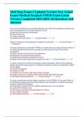 Med Surg Exam 3 Updated Version New Actual  Exam/ Medical Surgical 3 HESI Exam Latest  Version Completed 2023-2024 All Questions and  Answers