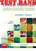 TEST BANK for Dental Materials: Clinical Applications for Dental Assistants and Dental Hygienists 3rd Edition by Hatrick Carol & Eakle Stephen | All Chapters 1-19