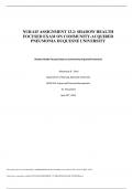NUR 615 ASSIGNMENT 13.2  SHADOW HEALTH FOCUSED EXAM ON COMMUNITY-ACQUIRED PNEUMONIA DUQUESNE UNIVERSITY