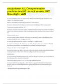 study these, Ati, Comprehensive predictor test 85 correct answer, VATI Greenlight, VATI