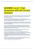 NAEMSE Level 1 Test Questions with All Correct Answers 