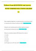 Wellcare Exam QUESTIONS And Answers WITH VERIFIED SOLUTIONS GRADED A+