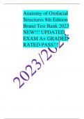 Anatomy of Orofacial Structures 8th Edition Brand Test Bank 2023 NEW!!! UPDATED EXAM A+ GRADED RATED PASS!!!