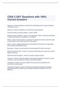 CSIA C-DET Questions with 100% Correct Answers 