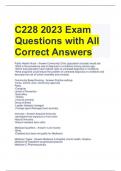 C228 2023 Exam Questions with All Correct Answers 