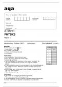 Aqa A-level Physics 7408-1 Question Paper May2023